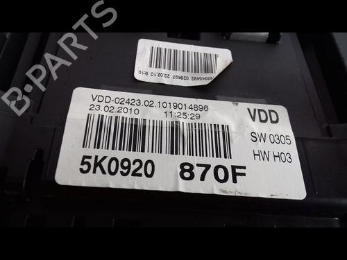 Used Instrument cluster VW GOLF VI (5K1) 1.4 TSI (122 hp) 8970649