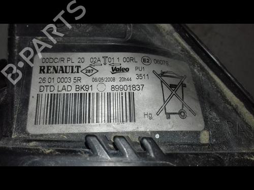 Used Right headlight RENAULT LAGUNA III (BT0/1) 1.5 dCi (BT00, BT0A, BT0T, BT1J) (110 hp) 23086428