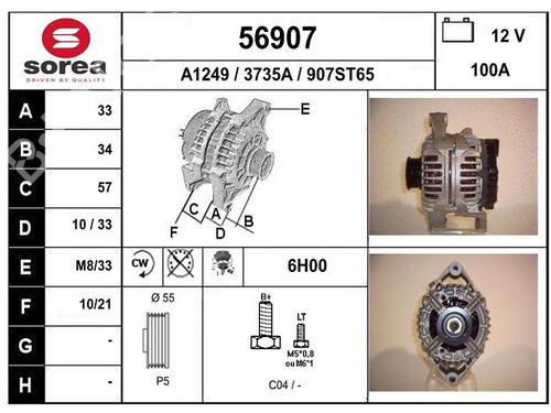 Alternator OPEL CORSA C (X01) 1.4 (F08, F68) | BP8963256M7