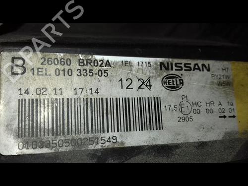 Venstre forlygte Venstre forlygte NISSAN QASHQAI I (J10, NJ10) 1.5 dCi (110 hp) 35747859 35747859