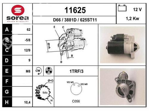 Used Starter PEUGEOT 1007 (KM_) 1.6 16V (109 hp) 8963013