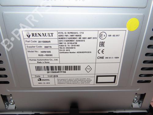 Radio DACIA SANDERO II 1.0 SCe 75 (B8JC, B8JD, B8NC) | BP18034842E6 