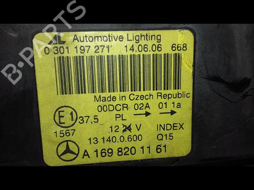 Left headlight MERCEDES-BENZ A-CLASS (W169) A 200 CDI (169.008, 169.308) | BP16203448C28 