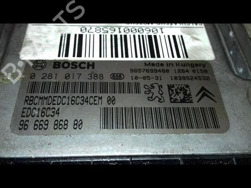 Engine control unit (ECU) PEUGEOT 207 (WA_, WC_) 1.4 HDi | BP33221908M57 - Image 2