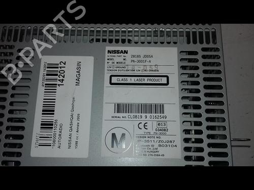Radio NISSAN QASHQAI / QASHQAI +2 I (J10, NJ10, JJ10E) 1.6 | BP19114555E6 