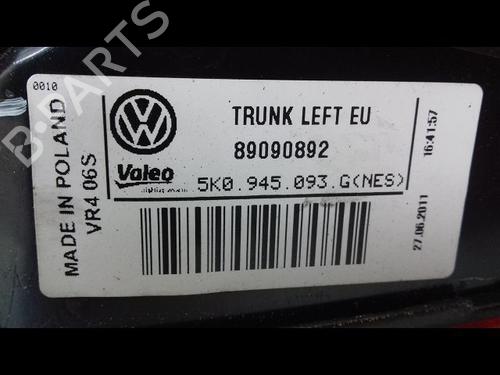 Used Left tailgate light VW GOLF VI (5K1) 1.6 TDI (105 hp) 8989334