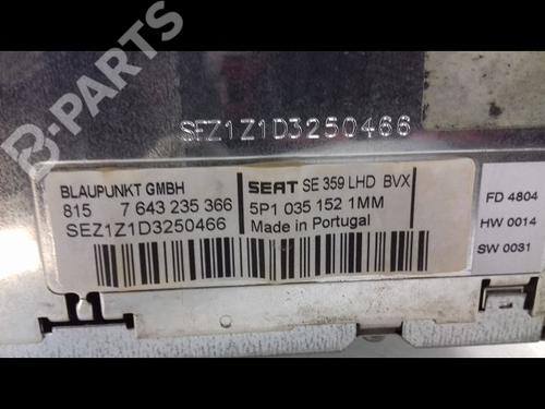 Radio SEAT ALTEA (5P1) 1.9 TDI | BP8984729E6 