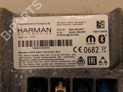 Radio ALFA ROMEO GIULIETTA (940_) 1.4 TB (940FXB1A, 940FXB11) | BP30952293E6