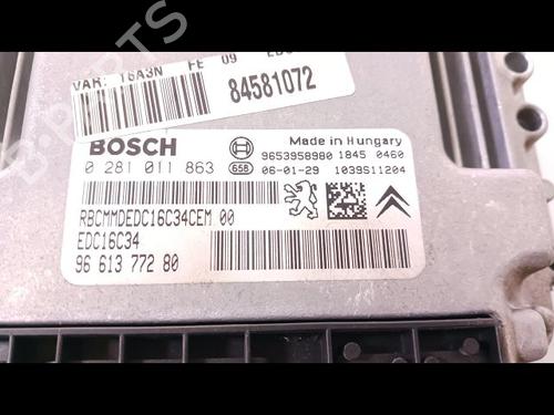 Used Engine control unit (ECU) PEUGEOT 307 (3A/C) 1.6 HDi (90 hp) 15077070