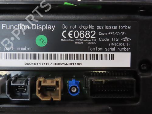 Used Display monitor RENAULT MEGANE III Coupe (DZ0/1_) 1.5 dCi (DZ09, DZ0D, DZ1F, DZ1G, DZ14, DZ29) (110 hp) 25015139