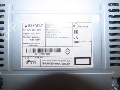 Multifunctionele display DACIA SANDERO II 1.0 SCe 75 (B8JC, B8JD, B8NC) | BP30952173C48