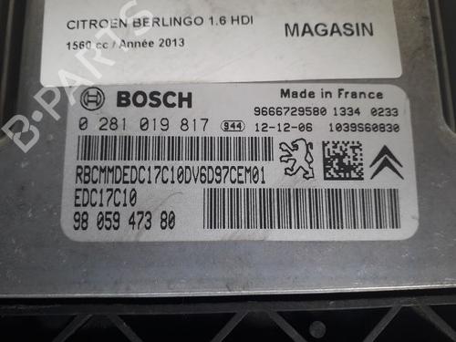 engine-control-unit-ecu-citroen-berlingo-multispace-b9-16-hdi-90-1606873680-2008-9253976 main image