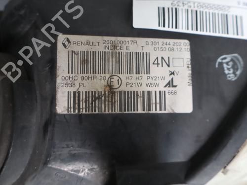 Højre forlygte Højre forlygte RENAULT MEGANE III Hatchback (BZ0/1_, B3_) 1.9 dCi (BZ0N, BZ0J) (131 hp) 33947255 33947255