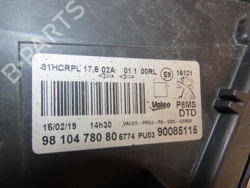 Højre forlygte PEUGEOT 5008 II (MC_, MJ_, MR_, M4_) 1.5 BlueHDi 130 (MCYHZJ, MCYHZR, MCYHZX) (131 hp) 31325247