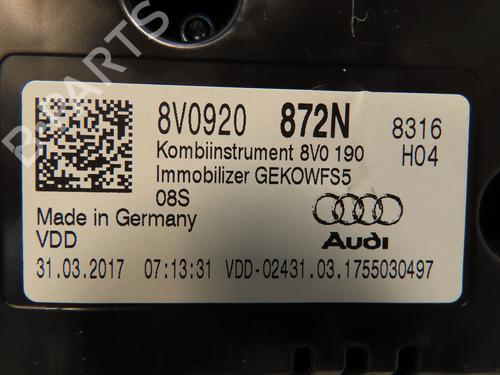 Instrument cluster AUDI A3 Sportback (8VA, 8VF) 1.0 TFSI | BP30605700C47