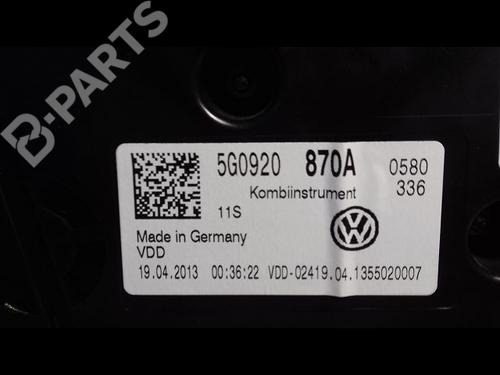 Used Instrument cluster VW GOLF VII (5G1, BQ1, BE1, BE2) 1.6 TDI (105 hp) 11825157