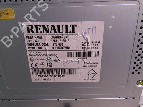 Bilradio DACIA SANDERO II TCe 90 (B8M1, B8MA, B8AC) (90 hp) 16556220