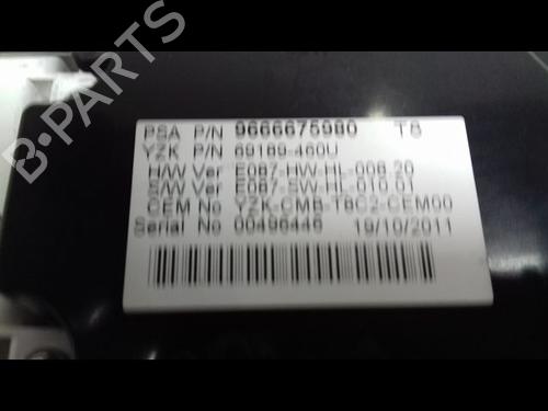 Used Instrument cluster PEUGEOT 3008 I MPV (0U_) 2.0 HDi Hybrid4 (0URHCA) (200 hp) 13243182