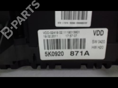 Instrument cluster VW GOLF VI (5K1) 1.6 TDI | BP10096886C47 
