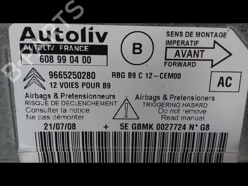 Airbag styreenhed CITROËN BERLINGO MULTISPACE (B9) 1.6 HDi 75 16V | BP23151396M53 