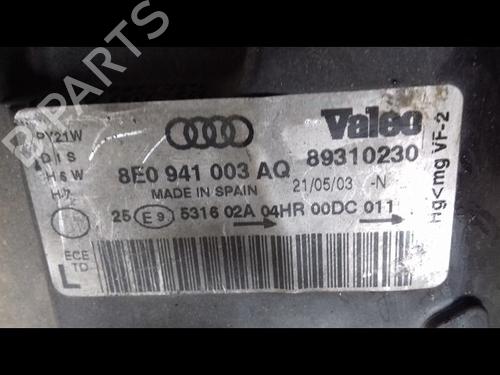Lyskaster venstre AUDI A4 B6 (8E2) 1.9 TDI (130 hp) 12203670