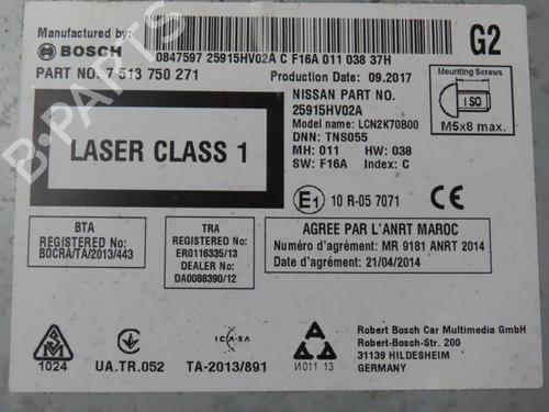 Radio NISSAN QASHQAI II (J11, J11_) 1.2 DIG-T | BP24651268E6 