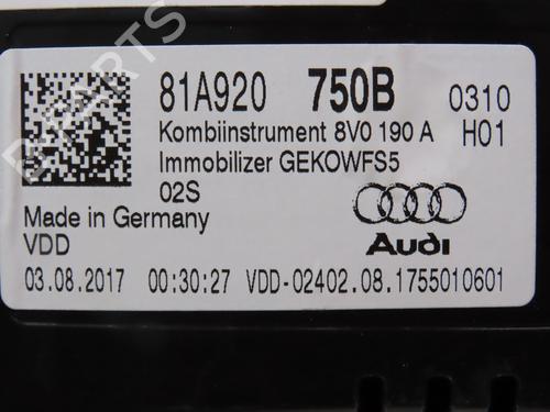 Used Instrument cluster AUDI Q2 (GAB, GAG) 1.4 TFSI (150 hp) 27393529