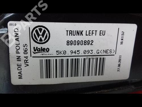 Left tailgate light VW GOLF VI (5K1) 1.6 TDI | BP8989334C79 