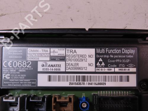 Used Display monitor RENAULT MEGANE IV Hatchback (B9A/M/N_) 1.5 dCi 110 (B9A3) (110 hp) 20140846