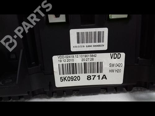 Instrument cluster VW GOLF VI (5K1) 1.6 TDI | BP9124722C47 