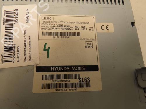 Used Radio KIA SPORTAGE III (SL) 1.7 CRDi (116 hp) 31302321