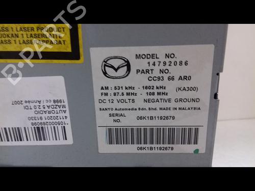 Radio MAZDA 5 (CR) 2.0 CD (CR19) | BP8980130E6