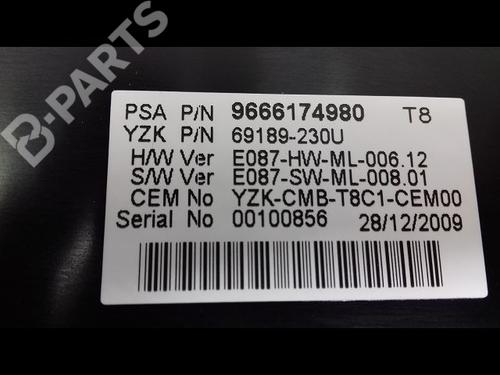Instrument cluster PEUGEOT 5008 (0U_, 0E_) 1.6 HDi | BP8995542C47 