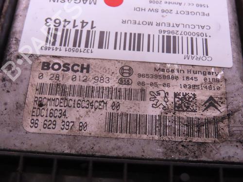 Used Engine control unit (ECU) Engine control unit (ECU) PEUGEOT 206 SW (2E/K) 1.6 HDi 110 (109 hp) 16277845 16277845