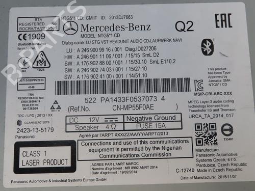 Radio MERCEDES-BENZ GLA-CLASS (X156) GLA 220 d 4-matic (156.905) | BP26669119E6 