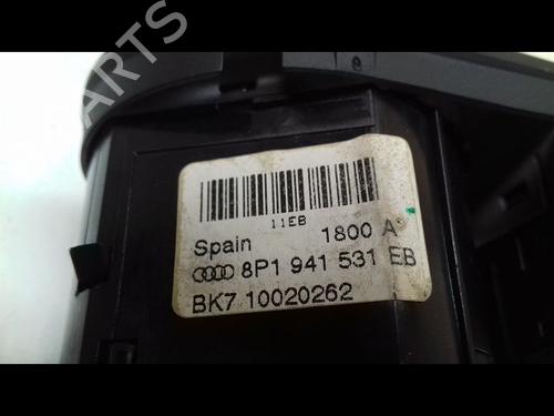 Used Headlight switch AUDI A3 Sportback (8PA) 2.0 TDI 16V (140 hp) 12262814