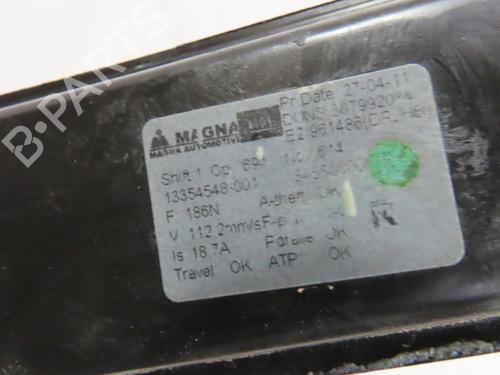 Used Front right window mechanism OPEL MERIVA B MPV (S10) 1.3 CDTI (75) (95 hp) 15672200