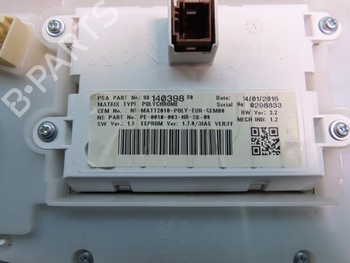 Used Instrument cluster PEUGEOT 208 I (CA_, CC_) 1.6 BlueHDi 120 (120 hp) 16084159