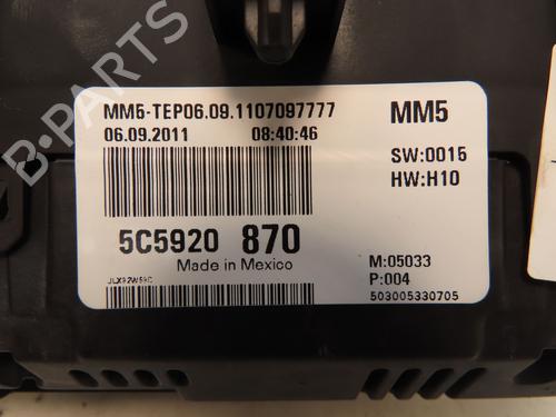 Used Instrument cluster VW BEETLE (5C1, 5C2) 1.2 TSI (105 hp) 31324972