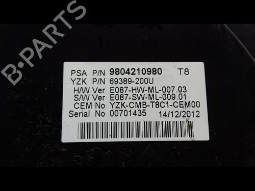 Instrument cluster PEUGEOT 3008 I MPV (0U_) 1.6 HDi | BP8996628C47