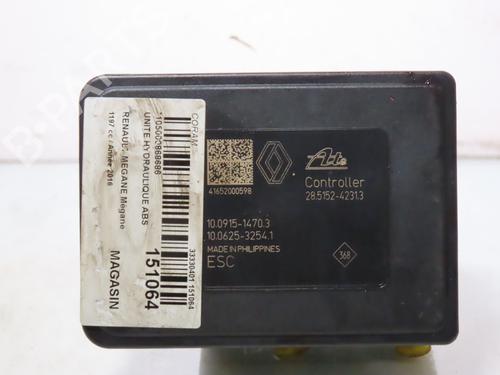Used ABS pump RENAULT MEGANE IV Hatchback (B9A/M/N_) 1.2 TCe 130 (B9MR) (130 hp) 22225101