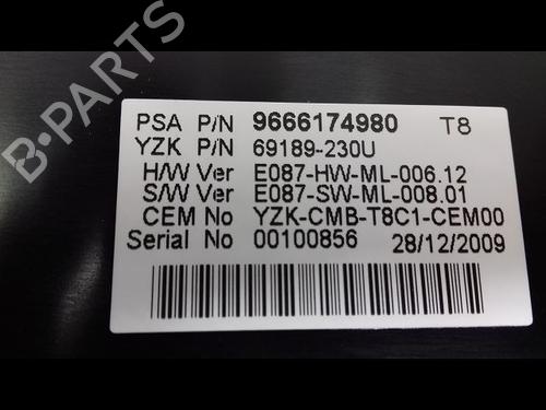 Used Instrument cluster PEUGEOT 5008 (0U_, 0E_) 1.6 HDi (110 hp) 8995542