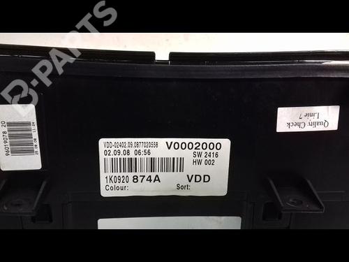 Instrument cluster VW GOLF V (1K1) 1.4 TSI | BP10769633C47 