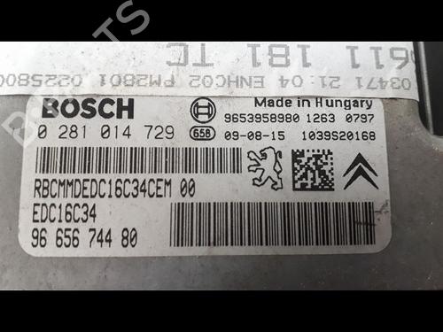 Used Engine control unit (ECU) PEUGEOT 5008 (0U_, 0E_) 1.6 HDi (110 hp) 11963754