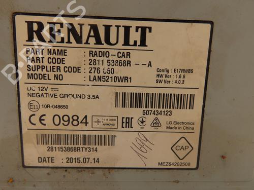 Used Radio RENAULT CLIO IV (BH_) 1.5 dCi 90 (90 hp) 28416100