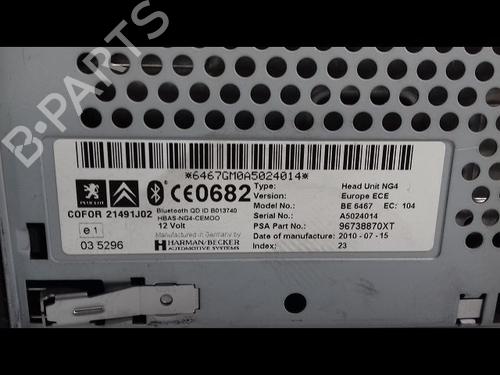 Radio PEUGEOT 5008 (0U_, 0E_) 2.0 HDi 150 / BlueHDi 150 (150 hp) 15276163