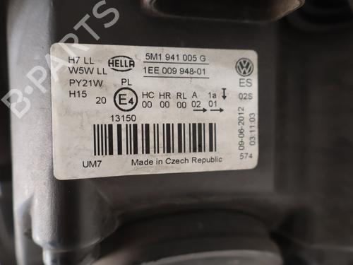 Venstre forlygte Venstre forlygte VW GOLF PLUS V (5M1, 521) 1.4 TSI (122 hp) 34049436 34049436