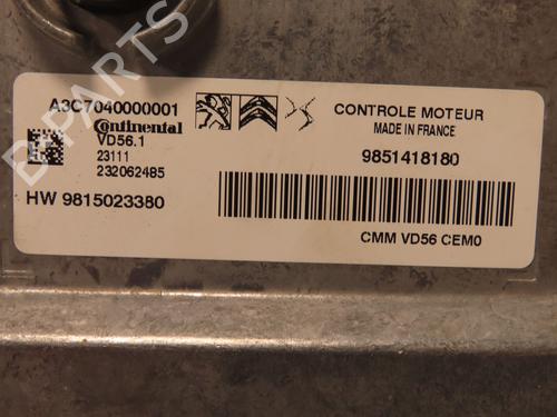 Used Engine control unit (ECU) PEUGEOT 208 II (UB_, UP_, UW_, UJ_) 1.2 PureTech 100 (101 hp) 29818815