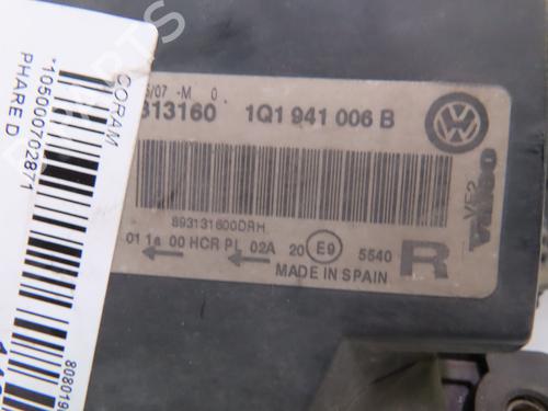 Used Right headlight VW EOS (1F7, 1F8) 2.0 TDI (140 hp) 15577576