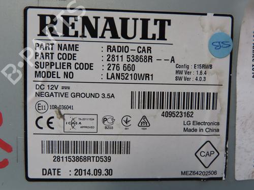 Radio RENAULT CLIO IV (BH_) 1.5 dCi 75 | BP27728587E6